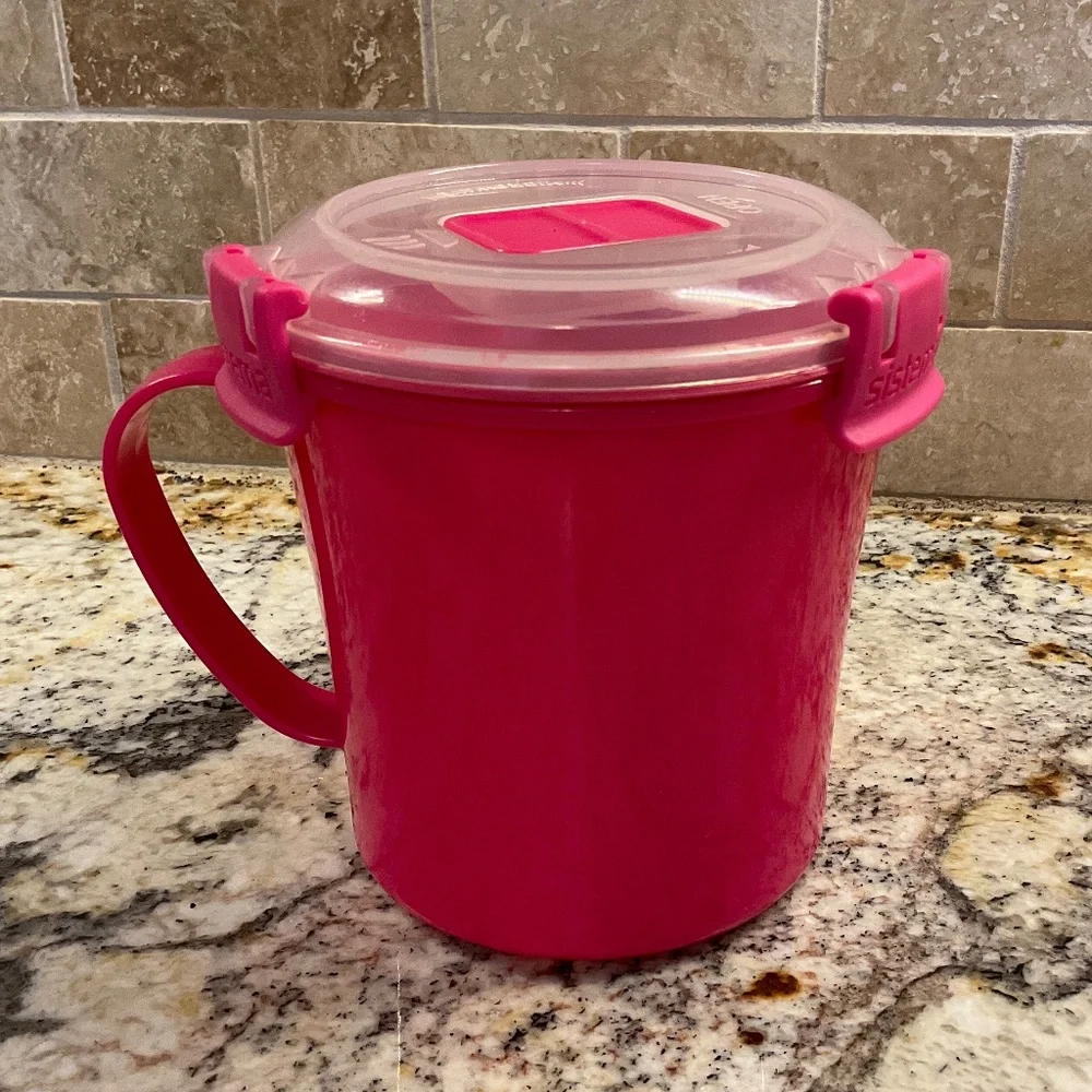 Sistema Pink Handled Microwave Mug